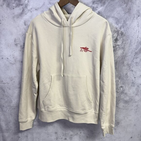Arsenal FC Hoodie Sweatshirt Womens Medium 89s Cream Official Merch NEW MSRP 60 - Picture 1 of 12